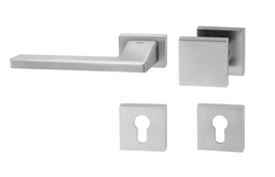 Kľučky na obdĺžnikových rozetách Strieborný Tupai