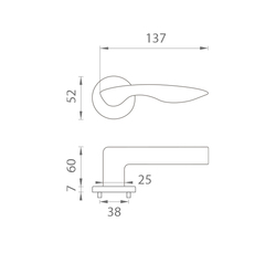 Kľučky na okrúhlych rozetách Strieborný APRILE