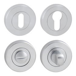 Rozeta ku kľučke FO - rozeta - R delená CHM - chróm matný (C02) | MP-KOVANIA.sk