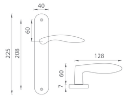 Kľučky na oválnych štítoch Čierny BA