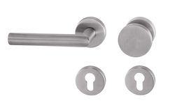 Kľučky na okrúhlych rozetách Strieborný Tupai