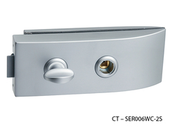 Zámky na sklenené dvere Strieborný CT