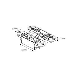 Skryté pánty a závesy na interiérové dvere Strieborný JNF