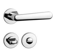 Kľučky na okrúhlych rozetách Strieborný APRILE