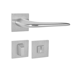 Kľučky na hranatých rozetách Strieborný Tupai