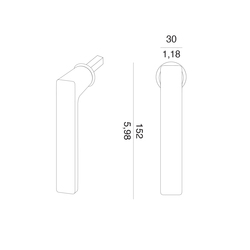 Oválne kľučky na okná Béžový NUDA - VERUM ITALY