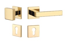 Kľučky na hranatých rozetách Zlatý APRILE