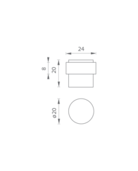 Podlahové dverné zarážky Zlatý JNF