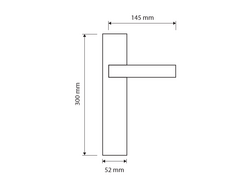 Kľučky na hranatých rozetách Kombinovaný LINEA CALI