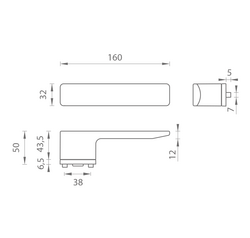 Kľučky na obdĺžnikových rozetách Zlatý MPK