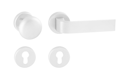 Kľučky na okrúhlych rozetách Biely Tupai