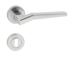 Kľučka na dvere FO - GENOVA - R CHL/CHM - chróm lesklý/chróm matný (C03) | MP-KOVANIA.sk