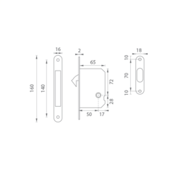 Zámky na posuvné dvere Čierny ATZ