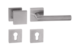 Kľučky na hranatých rozetách Strieborný Tupai