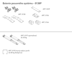 Sety - koľajnice a vozíky na posuvné drevené dvere Čierny SISCO SISTEM