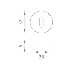 Okrúhle rozety Strieborný APRILE