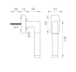 Kombinované kľučky na okná Kombinovaný Tupai