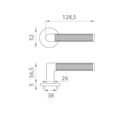 Kľučky na okrúhlych rozetách Zlatý APRILE