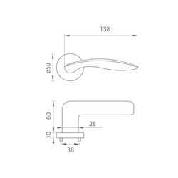 Kľučky na okrúhlych rozetách Zlatý FROSIO BORTOLO