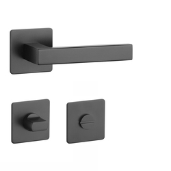 Kľučky na hranatých rozetách Čierny STERK