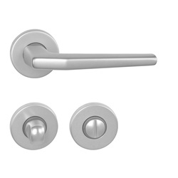 Kľučky na okrúhlych rozetách Strieborný BA