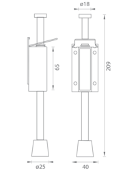 Stavače dverí Strieborný JNF