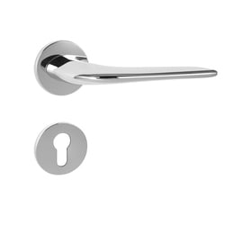 Kľučky na okrúhlych rozetách Strieborný Tupai