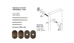 Spojovací materiál pre madlo MPK - IMPRESSA Spojovací materiál UNIVERZÁL pre MADLO ks HNM - hnedá matná | MP-KOVANIA.sk