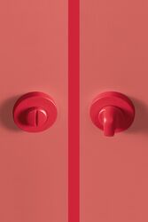 Kľučky na okrúhlych rozetách Červený COLOMBO