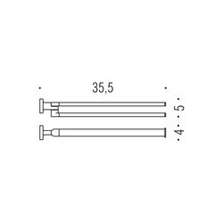 Držiaky na uterák Strieborný COLOMBO