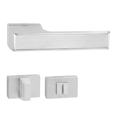 Kľučky na obdĺžnikových rozetách Strieborný Tupai