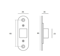 QR - JNF - ZÁMOK NA KABÍNKU Strieborný JNF