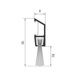 Tesnenia na dvere Strieborný OS