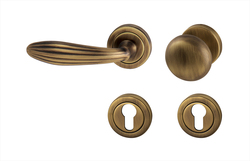 Kľučky na okrúhlych rozetách Bronzový Tupai