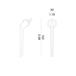 Oválne kľučky na okná Béžový NUDA - VERUM ITALY