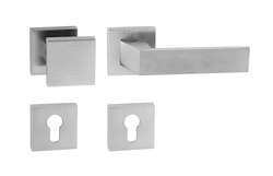 Kľučky na hranatých rozetách Strieborný Tupai