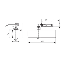 Ramienkové samozatvárače Čierny GEZE