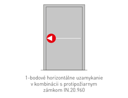 Integrované panikové kovanie Strieborný JNF