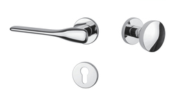 Kľučky na okrúhlych rozetách Strieborný APRILE