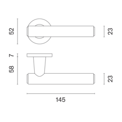Kľučky na okrúhlych rozetách Čierny APRILE