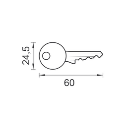 Kľúče AP1000 Strieborný DORMAKABA