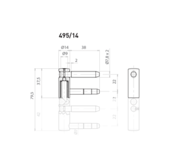 Klasické pánty a závesy na interiérové dvere Bronzový OV