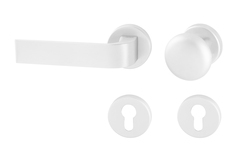 Kľučky na okrúhlych rozetách Biely Tupai