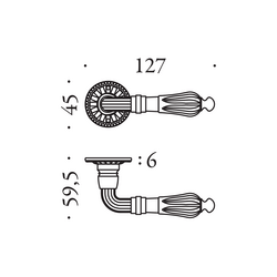 Kľučky na okrúhlych rozetách Zlatý COLOMBO