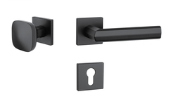 Kľučky na hranatých rozetách Čierny APRILE