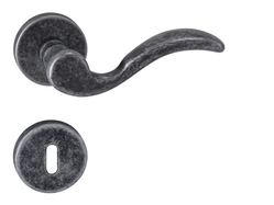 Kľučka na dvere FO - PAPERINO - R SIA - sivá antik (N10) | MP-KOVANIA.sk