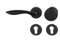 Kľučky na okrúhlych rozetách Čierny BA