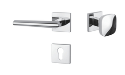 Kľučky na hranatých rozetách Strieborný APRILE