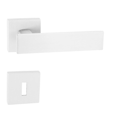 Kľučky na hranatých rozetách Biely Tupai