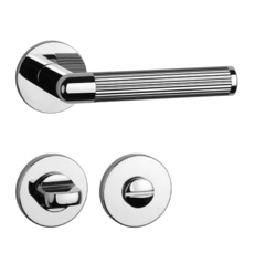 Kľučky na okrúhlych rozetách Strieborný APRILE